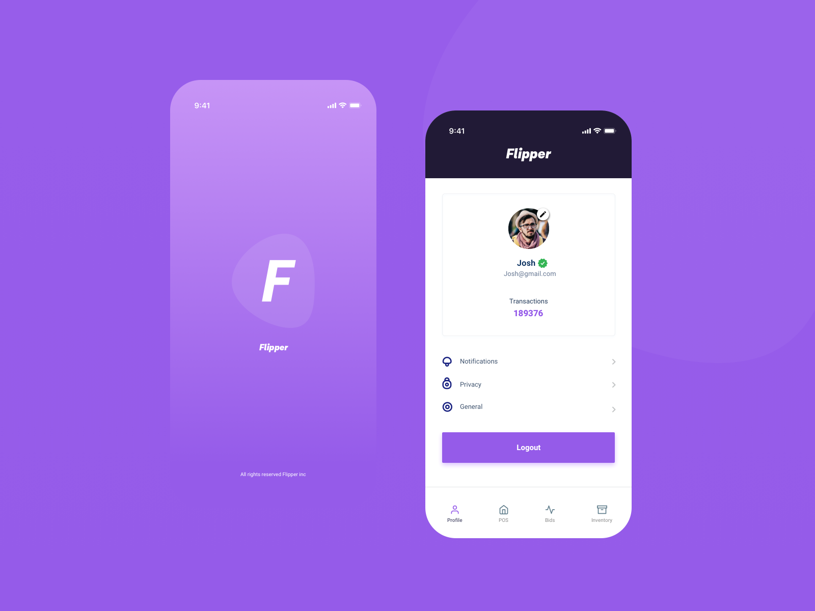 Splash screen and profile by Frank Ngoga on Dribbble