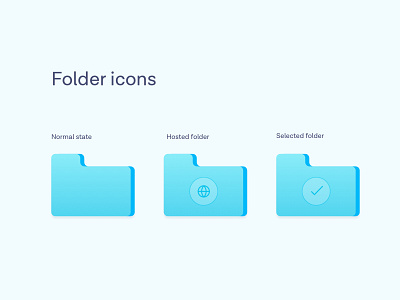 Folder icons design system