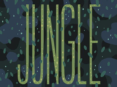 Jungle hand lettering jungle type typography