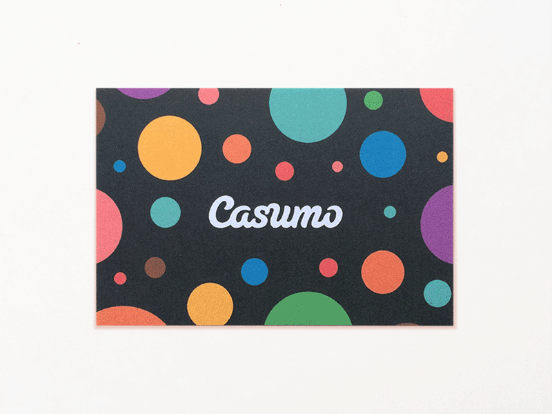 Casumo BC branding business cards casumo pattern psycedelic