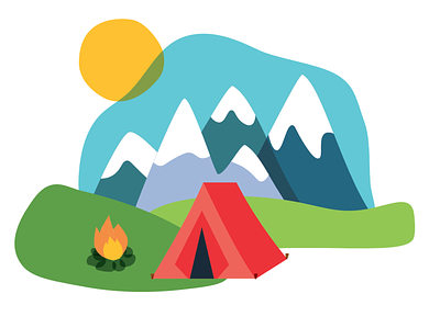 Camping branding graphic design graphic art graphic artist illustration package design vector