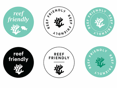 Reef Safe Logos for WFM branding illustration logo typography vector