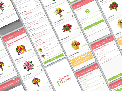 Fleeting Flowers - Mobile App app branding design mobile app ui