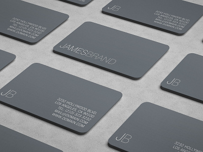 Elegant Minimalist Busines Card branding business cards design grey initials minimalist minimalist design print on demand template thin font