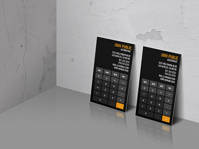 Business Cards for Accountants accountants black branding business card design business card template business cards calculator app design print on demand templates