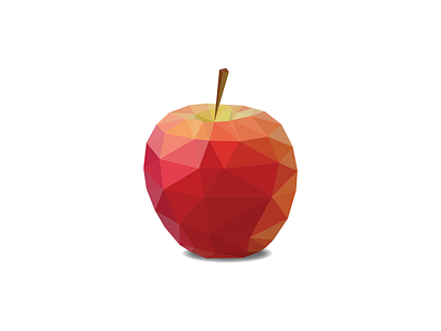 An apple a day design illustration illustration art low poly lowpoly