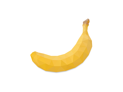 B-A-N-A-N-A banana illustration lowpoly lowpolyart
