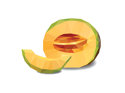 Honeydew, because I cantaloupe fruit illustration lowpoly lowpolyart melon pun puns