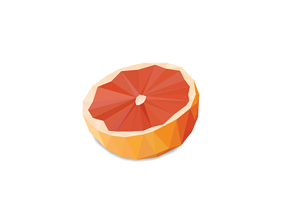 Grapeful for Grapefruit design fruit grapefruit illustration lowpoly lowpolyart pun puns