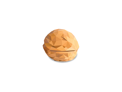 I walnut let you go design food illustration lowpoly lowpolyart nuts nutshell pun walnut