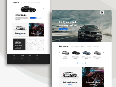 BMW Homepage Redesign car design filter ui ui design uiux ux vehicle website concept website design