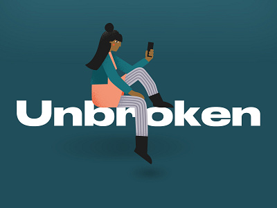 Unbroken branding crypto exchange cryptocurrency illustration logo