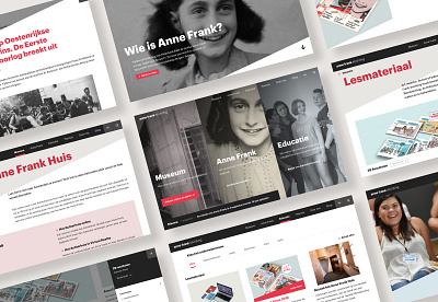 Anne Frank - Online platform anne frank design museum typography ui ux
