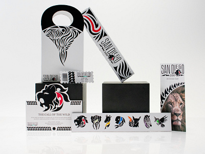 SD Zoo Reimagined Packaging and Media branding geometic packaging tribal zoo