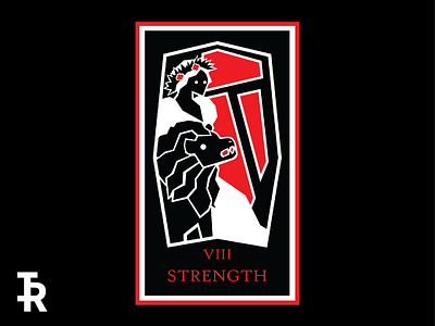 VIII - The Strength art card creative design digital art geometic illustration tarot card