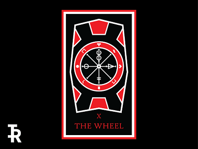 X - The Wheel Of Fortune art card creative design digital art geometic illustration tarot card