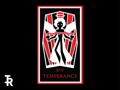 XIV - Temperance art card creative design digital art geometic illustration tarot card