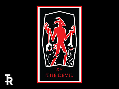XV - The Devil art card creative design digital art geometic illustration tarot card