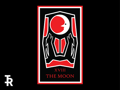 XVIII - The Moon art card creative design digital art geometic illustration tarot card