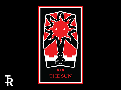 XIX - The Sun art card creative design digital art geometic illustration tarot card