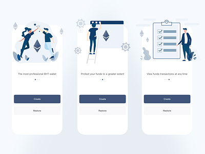 Guide page app design illustration ui