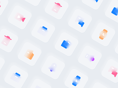 Frosted glass icon app design icon illustration logo ui ux web