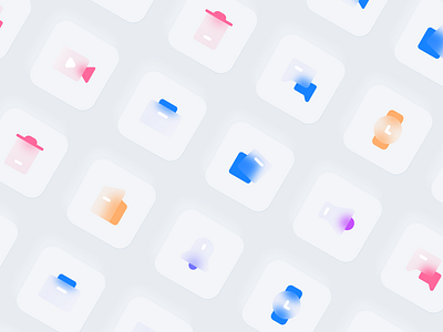 Frosted glass icon