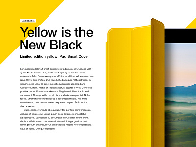 Yellow Is The New Black - Smart Cover black concept cover ipad new smart smart cover yellow