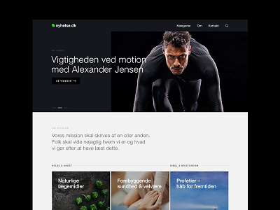 Sneak peek concept header nyhelse.dk website