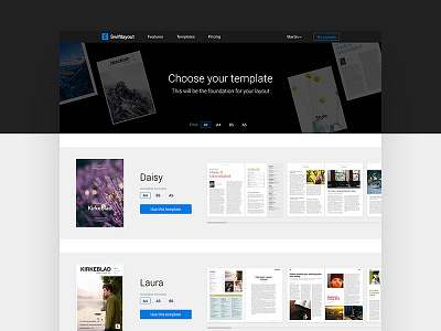 Swiftlayout template page