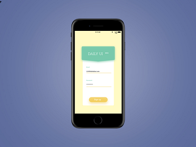 DailyUI Challenge! #001 - SIGN UP app dailyui dailyui 001