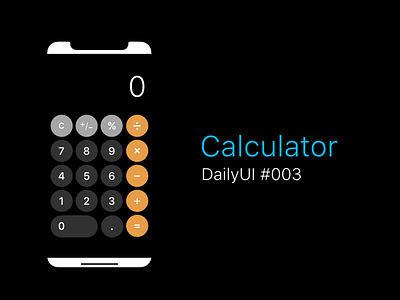 DailyUI Challenge! #004 - CALCULATOR app apple dailyui trace