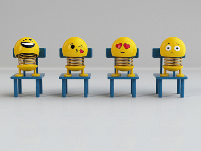 Emoji Toys 3d 3d art 3d artist art b3d blender brand branding c4d cinema4d design mobile toys web