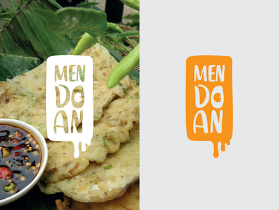 mendoan gangm.a art branding culinary design flat food icon local logo mendoan minimal