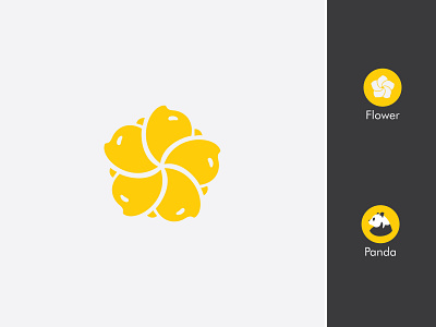 flower gangm.a branding design elegant flat flower logo graphic design icon logo minimal panda