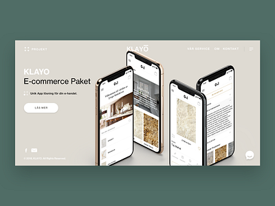 KLAYO's E-commerce Landing Page e commerce package granite app klayo klayo.se product page app webbapp e commerce webbdesign