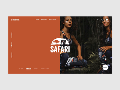 Stronger Safari Collection Concept ecommerce fitness app fitness clothes fitness webb safari safari logo safari webb webb design webb slider