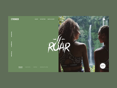 Stronger Roar Collection Concept app bali ecommerce exotic fitness fitness logo fitness webb klayo stockholm stronger brand travel ui ux web webb