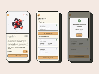 Grocery Shopping App UI Concept. delivery design dribble dribbleartist grocery order shipping ui uiux