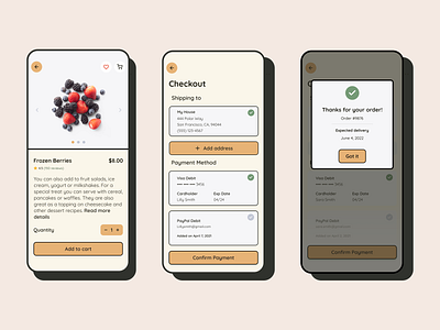 Grocery Shopping App UI Concept.