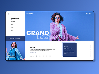 Fashion website UI Design.