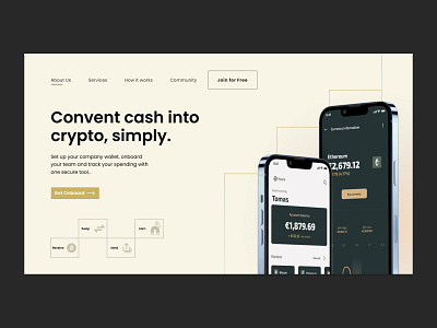 Crypto Website bitcoin crypto currency design dribble dribbleartist landingpage ui uiux website