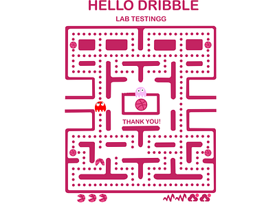 HELLO DRIBBLE basketball design dribble dribble invites dribbleartist emulator games hello hello dribbble hello dribble hello world illustration pacman play play icon play store score typography videogame videogames