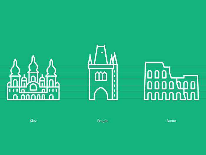 European Capitals Icon Set By József Balázs Hegedüs On Dribbble