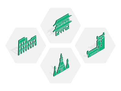 Isometric Landmark Icons