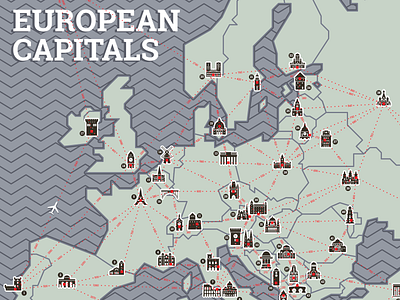 European Capitals Map