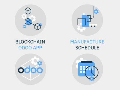 IBM BlockChain block chain branding icon illustration logo vector