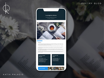 Poetry Blog UI app blog blog app design poetry sketch ui web