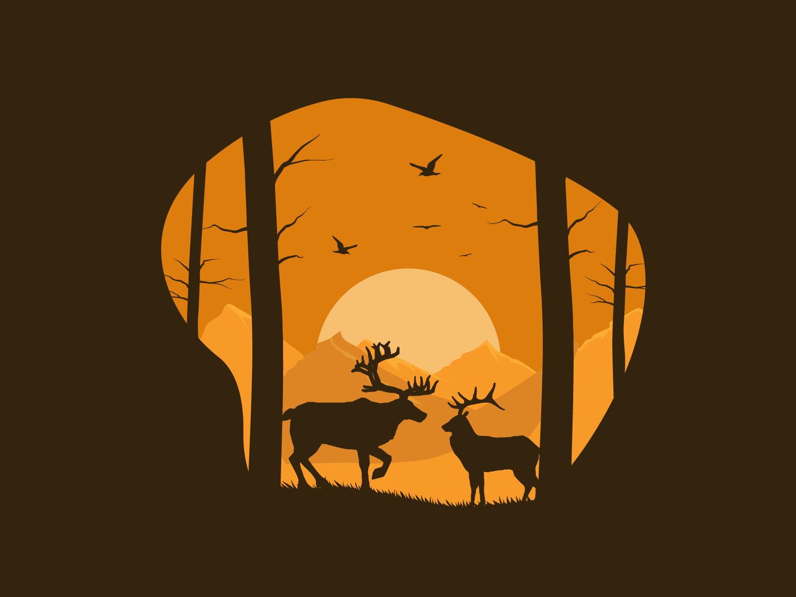 deer illustration free download