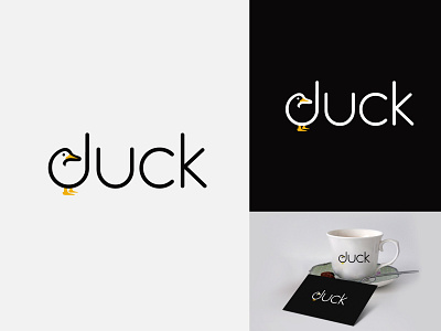 duck logo dribbble duck duck logo graphic design illustration lettermark logo logodesign logotype typography vector wordmark